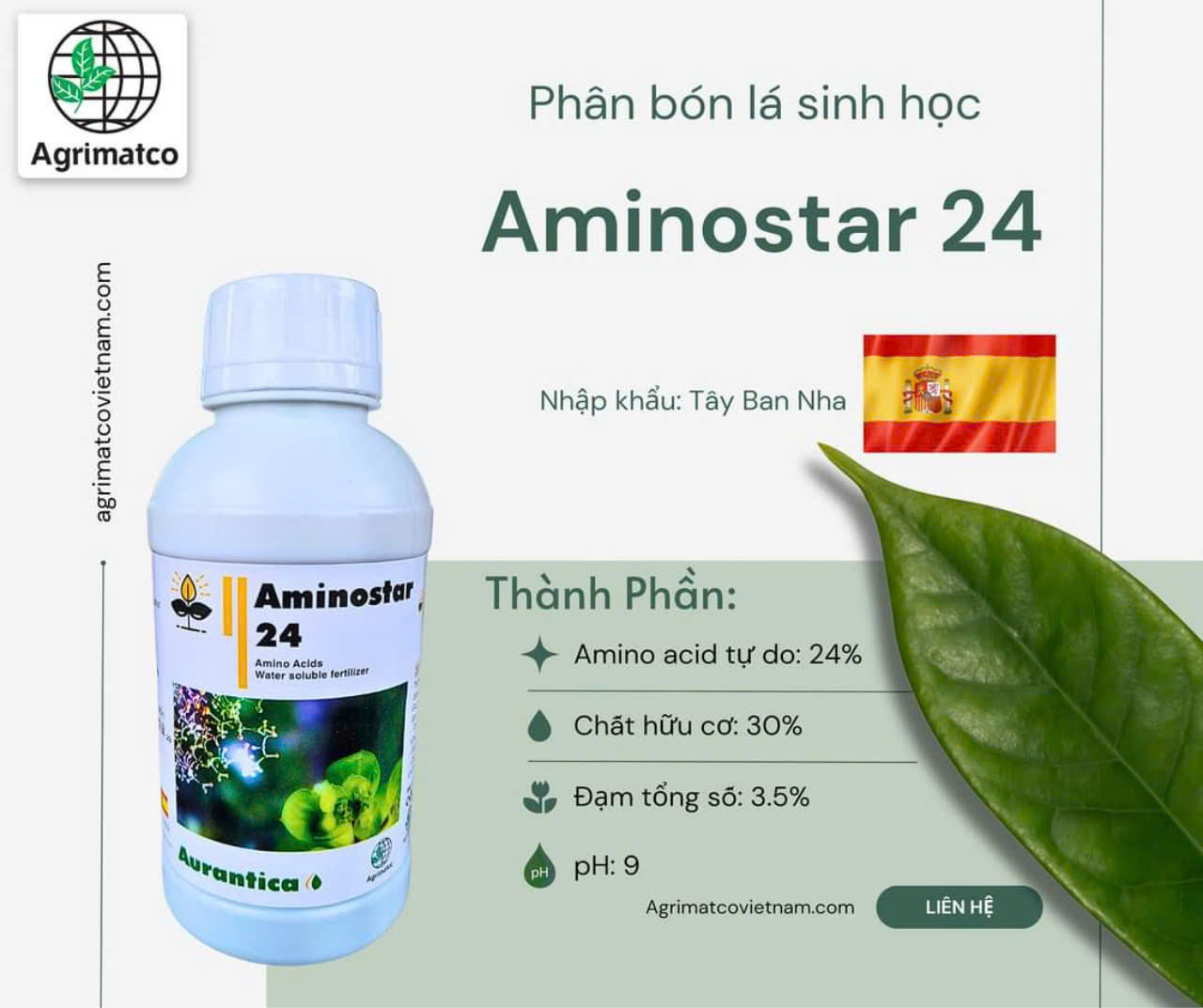 Phân bón lá sinh học AMINOSTAR 24