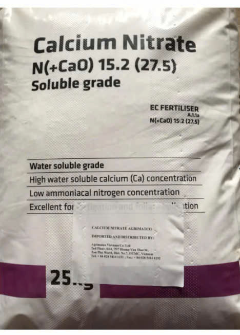 Phân bón hòa tan Calcium Nitrate   Agrimatco