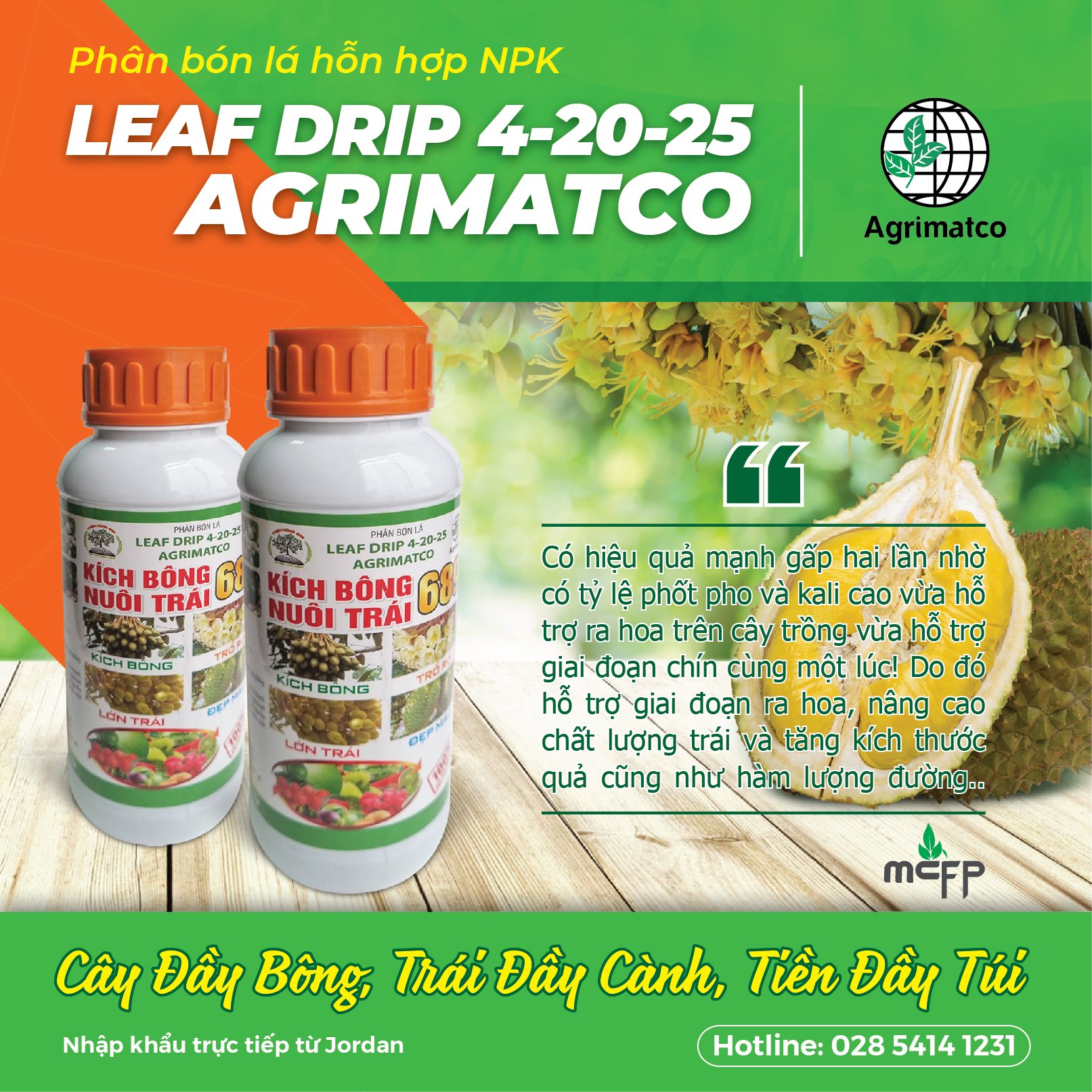 Phân bón lá hỗn hợp NPK LEAF DRIP 4-20-25 