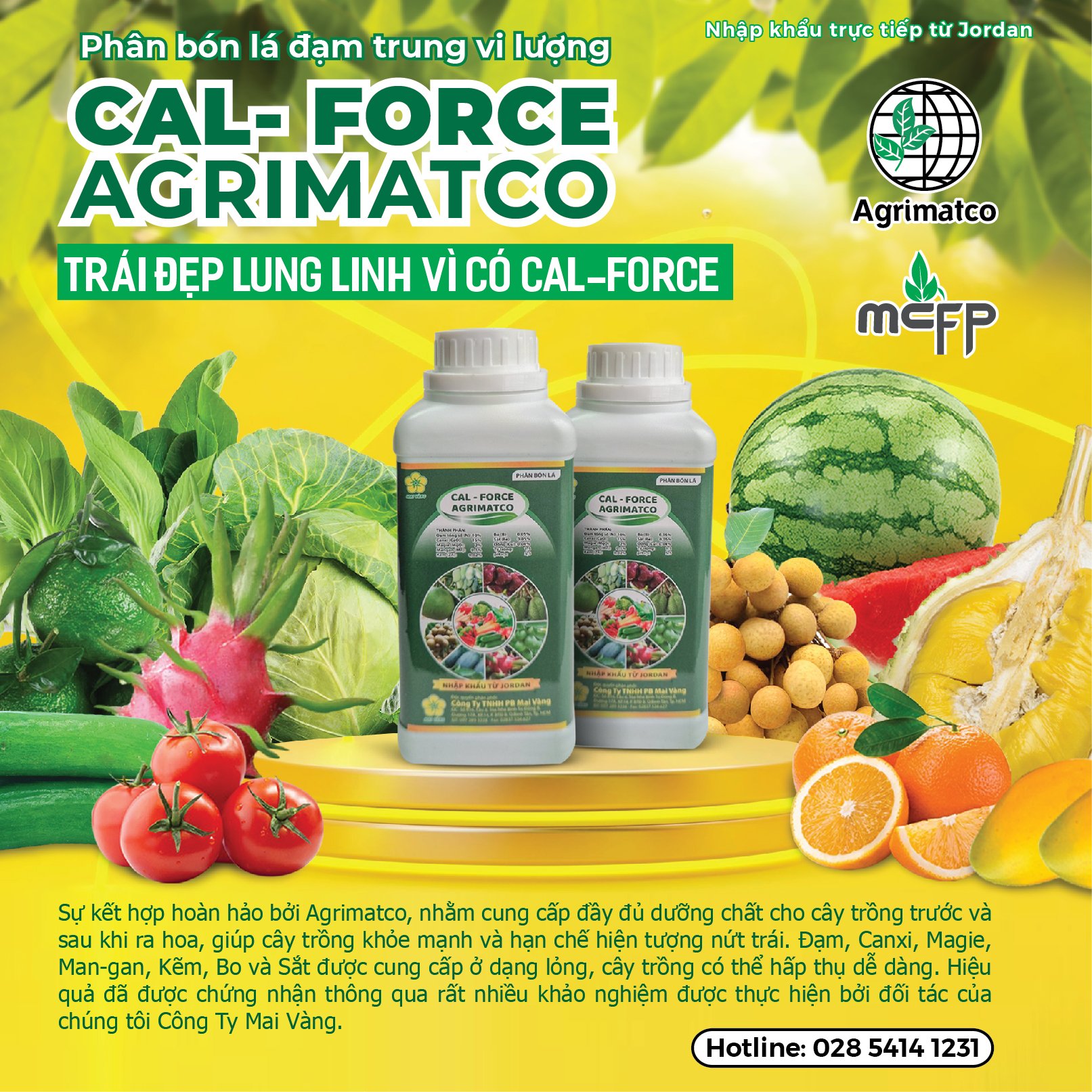 Phân bón lá đạm trung vi lượng CAL-FORCE  AGRIMATCO